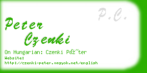 peter czenki business card